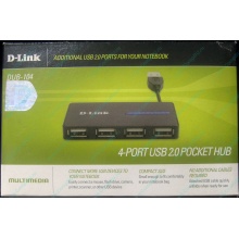 Карманный USB 2.0 концентратор D-Link DUB-104 в Ивантеевке, USB хаб DLink DUB104 (Ивантеевка)