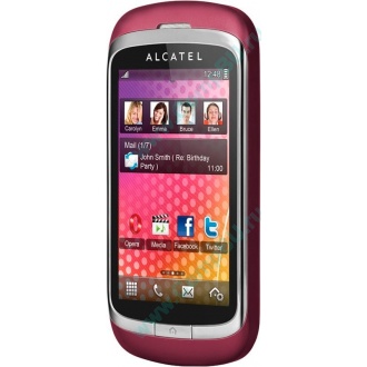 Красно-розовый телефон Alcatel One Touch 818 (Ивантеевка)
